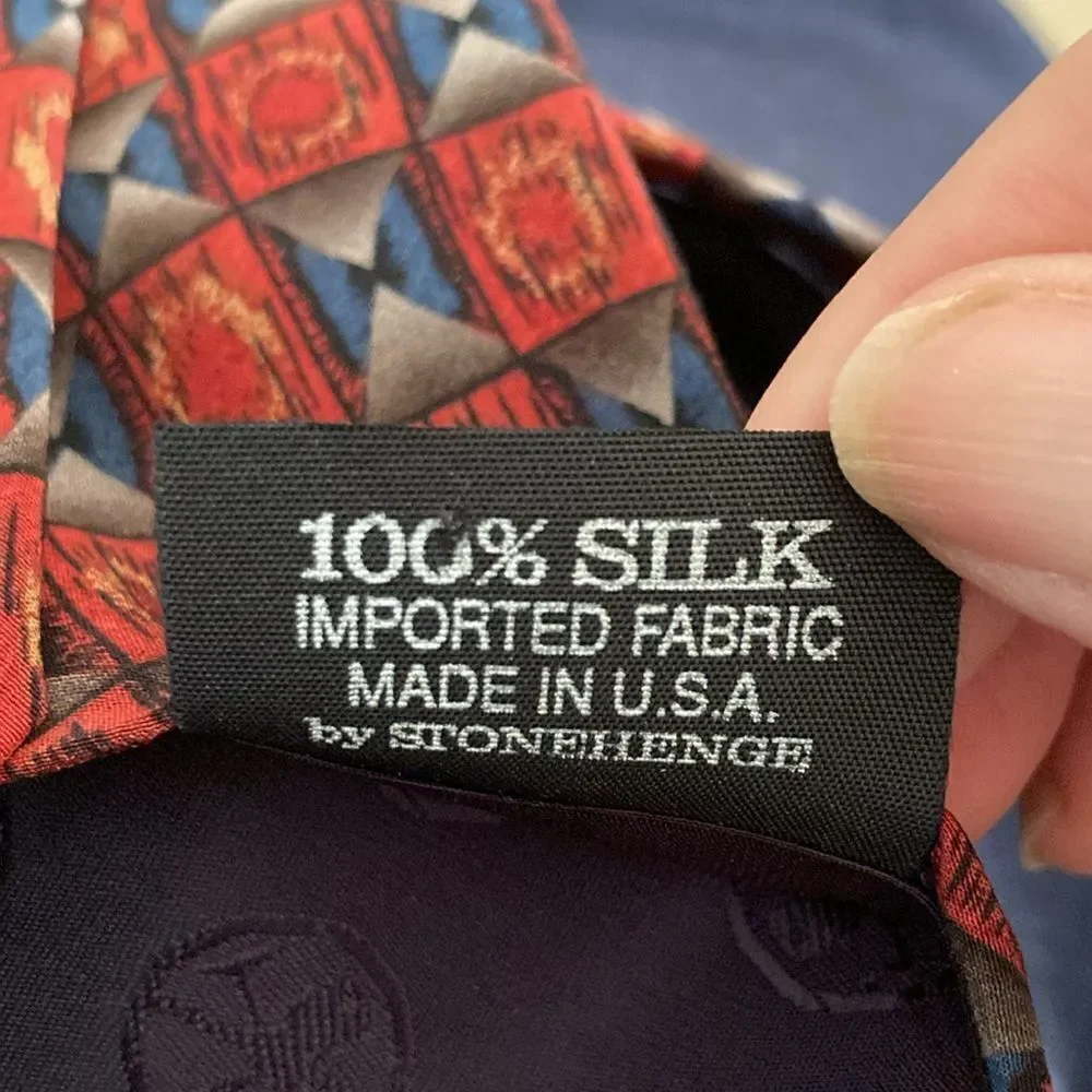 Men’s 100% Silk Tie Molecular Expressions Cocktail Collection EUC Made 🇺🇸 USA